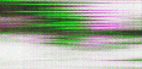 Glitched and distorted TV screen with static pixel noise.