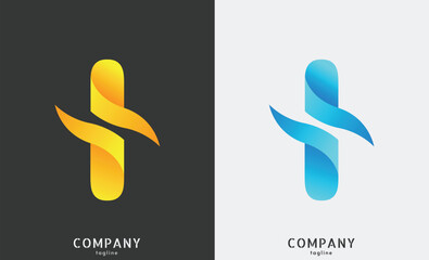 I letter logo vector design template elements