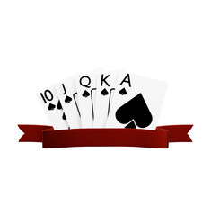 Casino playing cards poker game 3d rendering illustration