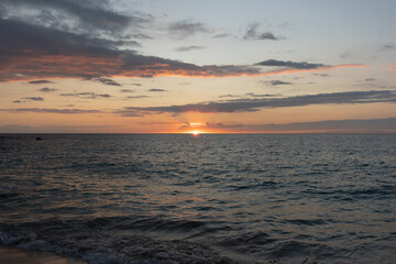 sunset in the sea