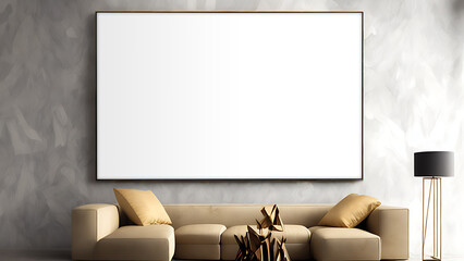 Painting Mock up interior wall art marble design with marble painting abstract