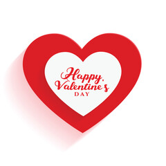 flat style red valentine's day heart background