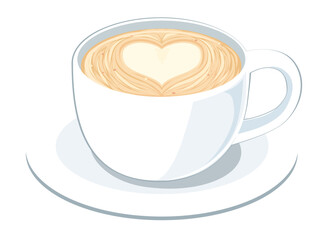 カフェラテのイラスト
