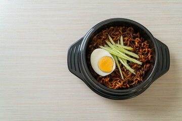 Korean Instant Noodle with Black Bean Sauce (Jajangmyeon or JJajangmyeon)