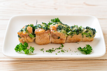 Chicken breasts stuffed with spinach and cheese