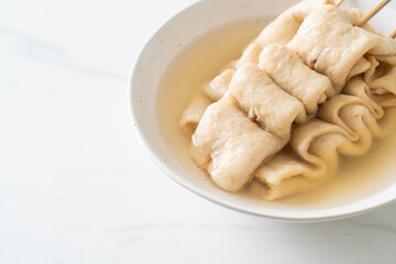 Odeng - Korean fish cake skewer in soup