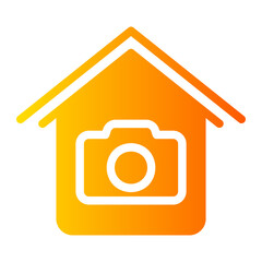 cctv camera gradient icon