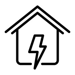 power housing line icon