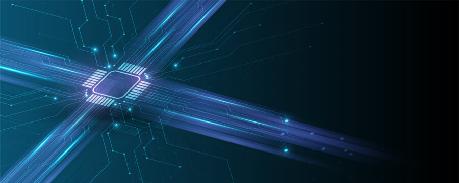 Technology concept background image of cutting-edge communication network circuit board
