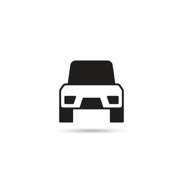 car icon on white background vector illustration
