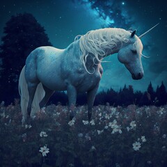 Obraz na płótnie Canvas Unicorn and Pegasus in Flight (generative AI)