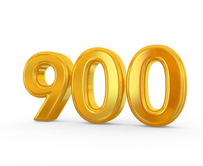Number 900 Golden 