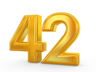 Number 42 Golden 