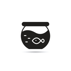 fish bowl icon on white background