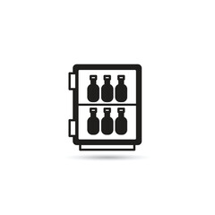 wine cooler icon on white background vector illustration