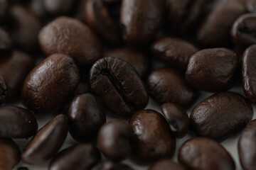 coffee beans background. freshly roasted coffee beans.