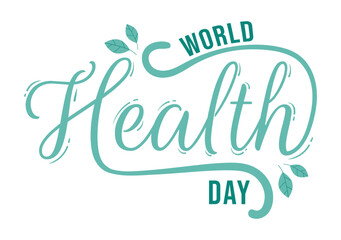 World Health Day on April 7th Illustration with Earth and HealthCare for Web Banner or Landing Page in Flat Cartoon Hand Drawn Templates