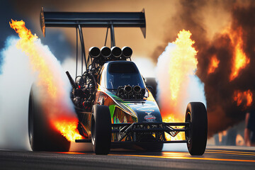 Top Fuel Dragster - Generative Ai