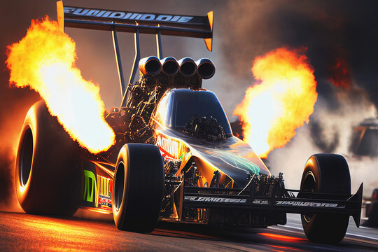 Top Fuel Dragster - Generative Ai