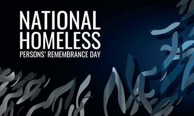 Fototapeta na wymiar National Homeless Persons’ Remembrance Day. Design suitable for greeting card poster and banner