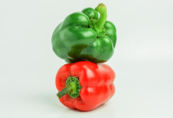 Bell pepper vegetables on a white background. Vegetables on a white background.