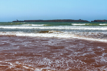 View of the Atlantic ocean coast near Essaouira. Morocco.
