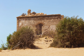 Ruins of the ancient palace Dar Es-Sultan near Essaouira. Morocco. Built in late 18th c., it was...
