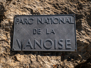 Vanoise National Park Entrance Sign