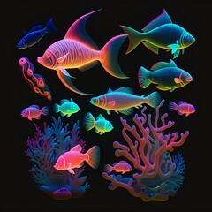 Bioluminescent Tropical Fish