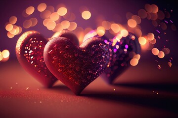 Valentine's Day Valentine Heart Hearts Shape Shaped Love Romantic Red Pink Background Image