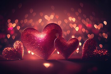 Valentine's Day Valentine Heart Hearts Shape Shaped Love Romantic Red Pink Background Image