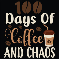 100 days of school typography T-shirt Design