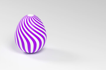 3d rendered decorative precious purple easter eggs on grey background for wallpapers, greeting cards, posters, ads.