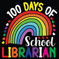 100 days of school typography T-shirt Design