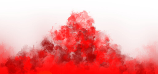 isolated red cloud puff effect
