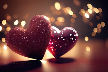 Fototapeta premium Valentine's Day Valentine Heart Hearts Shape Shaped Love Romantic Red Pink Background Image