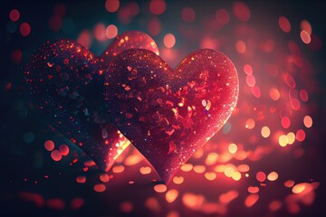 Valentine's Day Valentine Heart Hearts Shape Shaped Love Romantic Red Pink Background Image