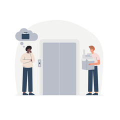 Some person are waiting for their boss. For sending some report from the last project they done.