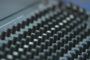 Obraz na płótnie Canvas close up of sound mixer