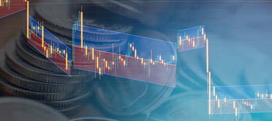 Concept of business investment and stock future trading.
