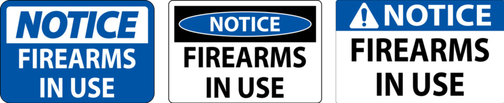 Notice Firearms Allowed Sign Firearms In Use