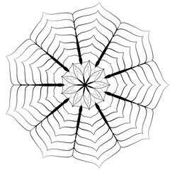 Obraz premium Circular Decorative Line Mandala Icon