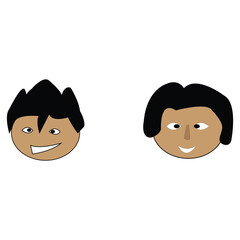 vector cartoon face icon design illustration