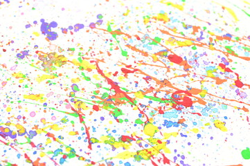 Fototapeta na wymiar water colour splash on white paper, colorful art design