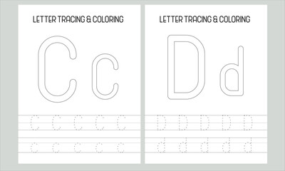 Alphabet Tracing and Coloring Pages l Kids' letter tracing and coloring pages