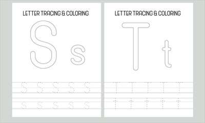 Alphabet Tracing and Coloring Pages l Kids' letter tracing and coloring pages