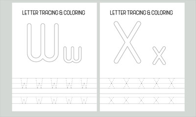 Alphabet Tracing and Coloring Pages l Kids' letter tracing and coloring pages