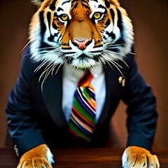 Tiger in a suit