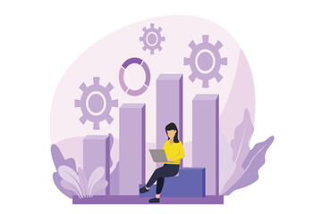 Business Analysis Flat Design Illustration