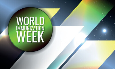 World Immunization Week. Design suitable for greeting card poster and banner